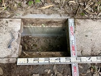 画像：鋼製ふたがない側溝