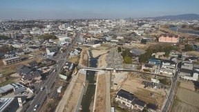 上空から撮影した最上流部