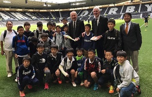 試合観戦時の記念撮影
