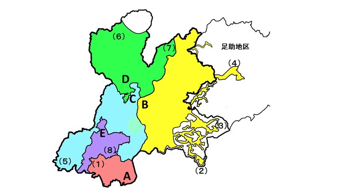 豊田地区の地図