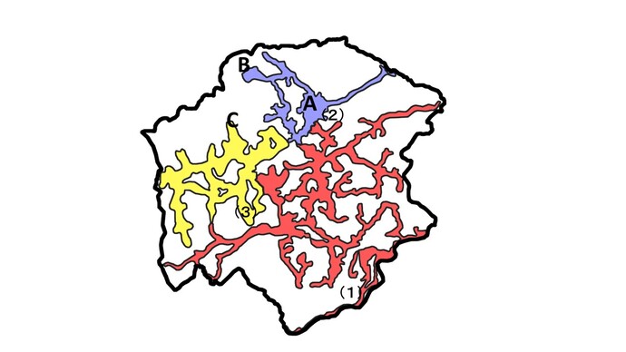 小原地区の地図