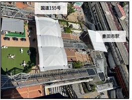 ペデストリアンデッキ及び豊田市駅西口交通広場 整備前