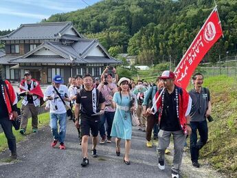 画像 羽布集落でのコース説明