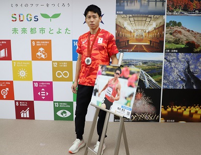福永凌太選手　結果報告・スポーツ栄誉賞贈呈