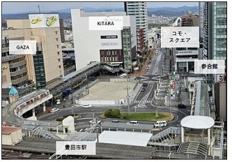 豊田市駅東口 整備前(鳥瞰)