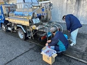 能登半島地震への災害派遣 給水する様子