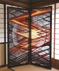 加藤　英治さんの作品02　「波動」（屏風）