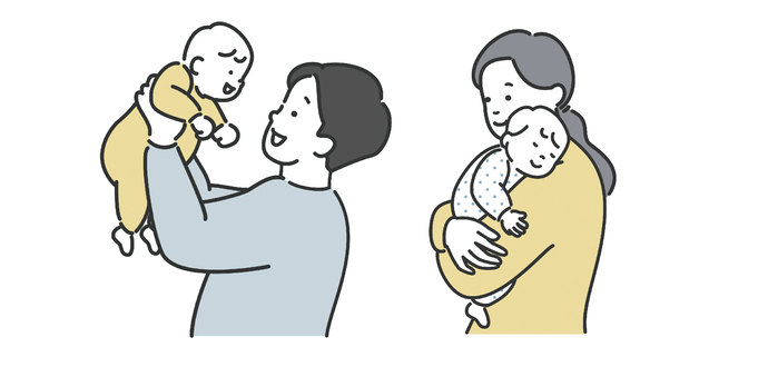 親子のイラスト