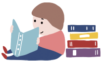 本を読む子どものイラスト